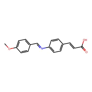 4-(茴香亚甲基氨基)肉桂酸 structure