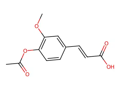 4-乙酰氧基-3-甲氧基肉桂酸 structure