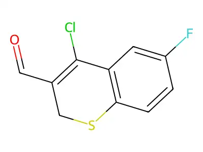 4-chloro-6-fluoro-2H-thiochromene-3-carbaldehyde structure
