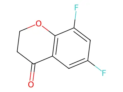 6,8-difluoro-3,4-dihydro-2H-1-benzopyran-4-one structure