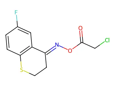 4-{[(2-Chloroacetyl)oxy]imino}-6-fluorothiochromane structure