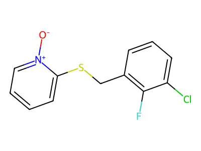 2-[(3-Chloro-2-fluorobenzyl)thio]pyridinium-1-olate structure