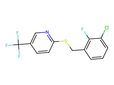 2-[(3-Chloro-2-fluorobenzyl)thio]-5-(trifluoromethyl)pyridine structure