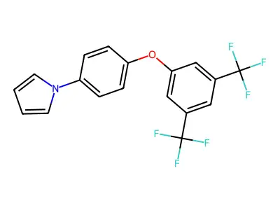 1-[4-[3,5-Bis(trifluoromethyl)phenoxy]phenyl]pyrrole structure
