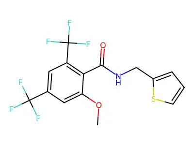 2-Methoxy-N-(2-thienylmethyl)-4,6-bis(trifluoromethyl)benzamide structure