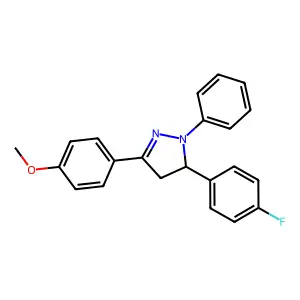 5-(4-Fluorophenyl)-3-(4-methoxyphenyl)-1-phenyl-4,5-dihydro-1H-pyrazole structure