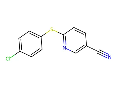2-(4-Chlorophenylthio)pyridine-5-carbonitrile structure