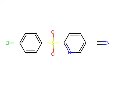 2-(4-Chlorobenzenesulphonyl)pyridine-5-carbonitrile structure