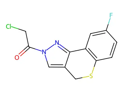 2-Chloro-1-(8-fluoro-2,4-dihydrobenzo[5,6]thiino[4,3-c]pyrazol-2-yl)ethan-1-one structure