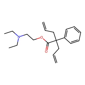 Benzeneacetic acid, alpha,alpha-di-2-propen-1-yl-, 2-(diethylamino)ethyl ester structure