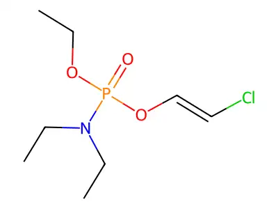 N-[2-chloroethenoxy(ethoxy)phosphoryl]-N-ethylethanamine structure