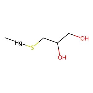 (2,3-Dihydroxypropylthio)methylmercury structure