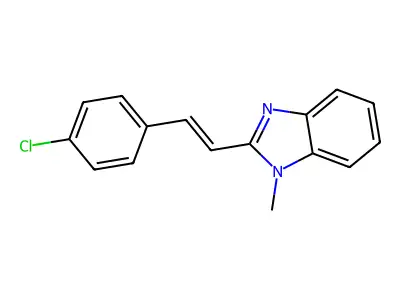 2-[(E)-2-(4-chlorophenyl)ethenyl]-1-methylbenzimidazole structure