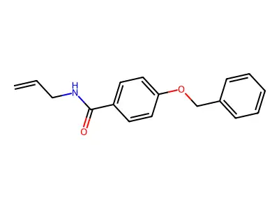 4-phenylmethoxy-N-prop-2-enylbenzamide structure