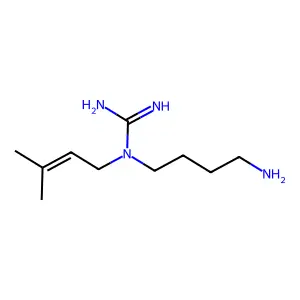 N-(4-Aminobutyl)-N-(3-methyl-2-buten-1-yl)guanidine structure