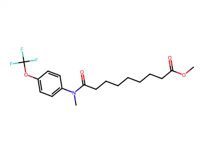 Methyl 9-[methyl-4-(trifluoromethoxy)anilino]-9-oxononanoate structure
