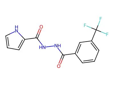 1H-Pyrrole-2-carboxylic acid, 2-[3-(trifluoromethyl)benzoyl]hydrazide structure