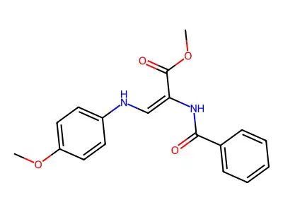 Methyl 2-benzamido-3-(4-methoxyanilino)prop-2-enoate structure