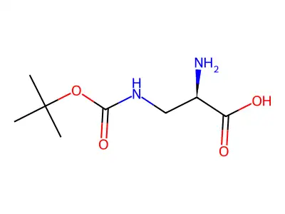 2-Amino-3-{[(tert-butoxy)carbonyl]amino}propanoic acid structure