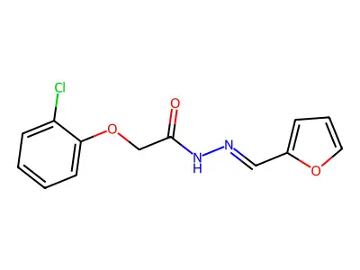 2-(2-chlorophenoxy)-N-(furan-2-ylmethylideneamino)acetamide structure