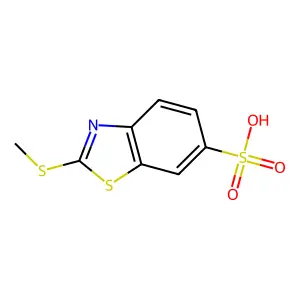 2-(Methylsulfanyl)-1,3-benzothiazole-6-sulfonic acid structure