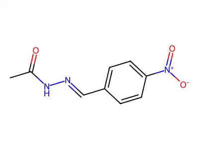 N-[(4-nitrophenyl)methylideneamino]acetamide structure