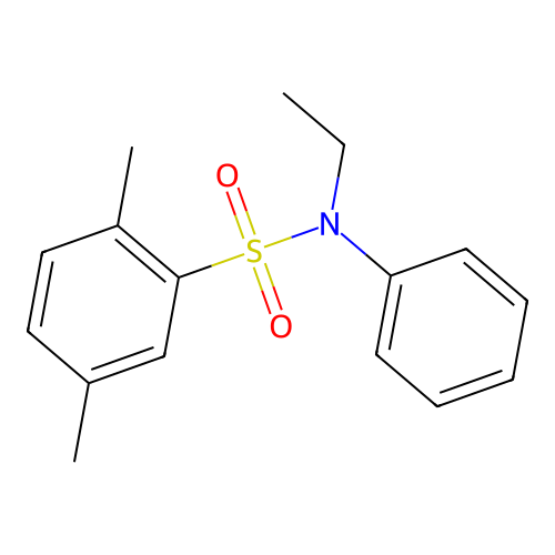 N-ethyl-2,5-dimethyl-N-phenylbenzenesulfonamide structure