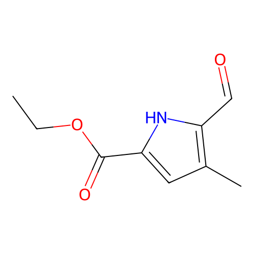 Ethyl 5-formyl-4-methyl-1H-pyrrole-2-carboxylate structure