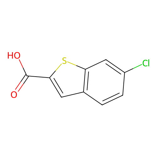 6-Chloro-1-benzothiophene-2-carboxylic acid structure