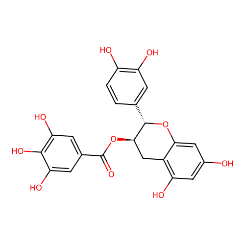 (-)-Catechin gallate structure