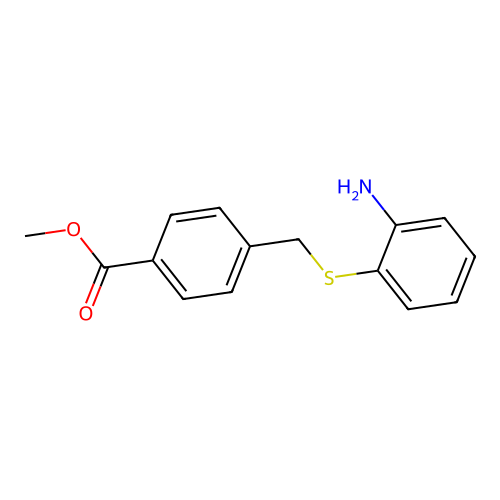 Methyl 4-{[(2-aminophenyl)sulfanyl]methyl}benzoate structure