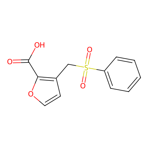 3-[(Benzenesulfonyl)methyl]furan-2-carboxylic acid structure
