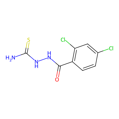 [(2,4-Dichlorobenzoyl)amino]thiourea structure