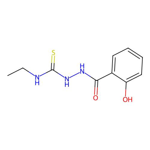 N-ethyl-2-[(2-hydroxyphenyl)carbonyl]hydrazinecarbothioamide structure