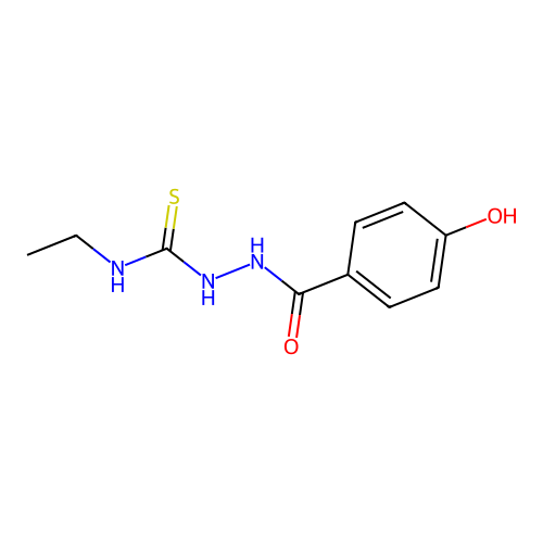 N-Ethyl-2-(4-hydroxybenzoyl)hydrazinecarbothioamide structure