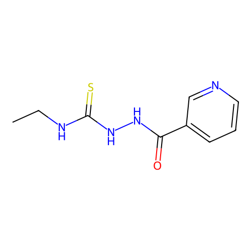 N-ethyl-2-(pyridin-3-ylcarbonyl)hydrazinecarbothioamide structure