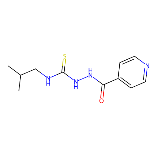 N-(2-methylpropyl)-2-(pyridin-4-ylcarbonyl)hydrazinecarbothioamide structure