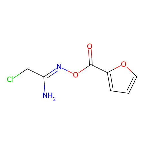 2-chloro-N'-[(2-furylcarbonyl)oxy]ethanimidamide structure