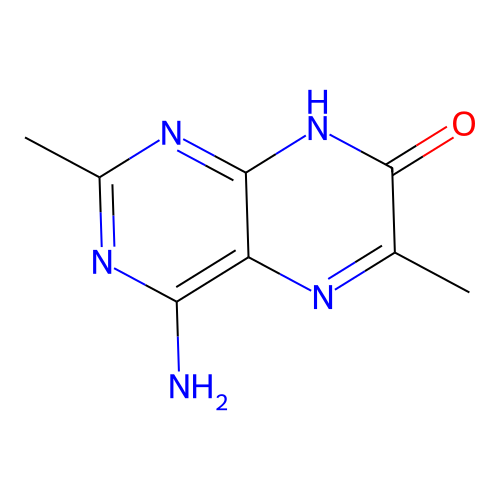 4-Amino-2,6-dimethylpteridin-7(8H)-one structure