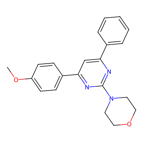 4-[4-(4-Methoxyphenyl)-6-phenylpyrimidin-2-yl]morpholine structure
