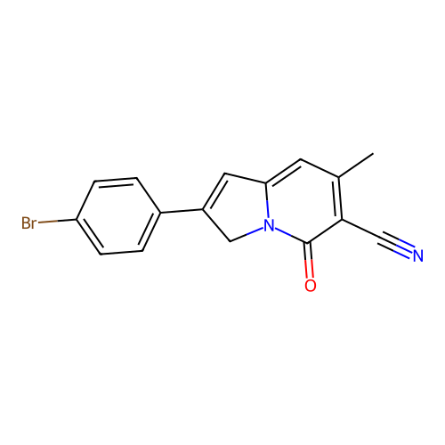2-(4-Bromophenyl)-7-methyl-5-oxo-3,5-dihydroindolizine-6-carbonitrile structure