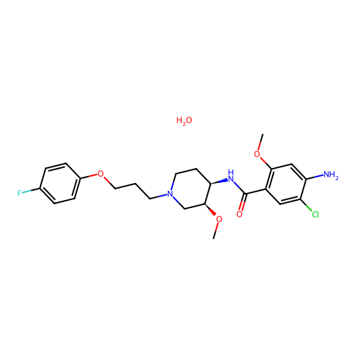 Cisapride monohydrate structure