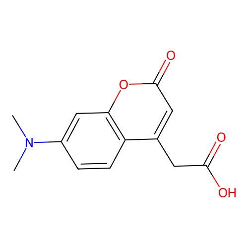 7-Dimethylaminocoumarin-4-acetic acid structure