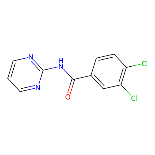 3,4-dichloro-N-(pyrimidin-2-yl)benzamide structure