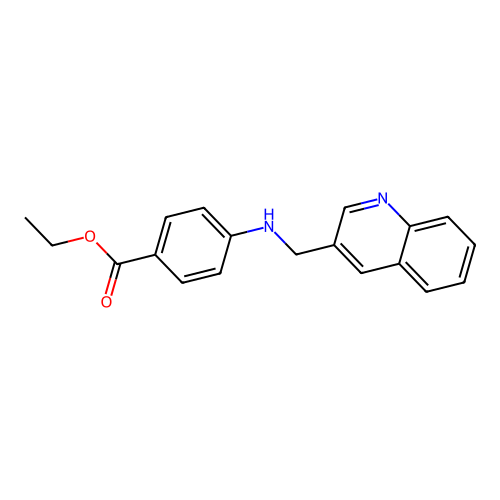 Ethyl 4-[(quinolin-3-ylmethyl)amino]benzoate structure