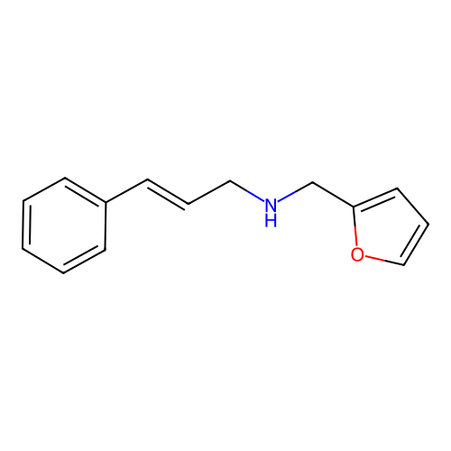 N-cinnamyl-N-(2-furylmethyl)amine structure