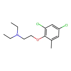 2-(2,4-dichloro-6-methylphenoxy)-N,N-diethylethanamine structure