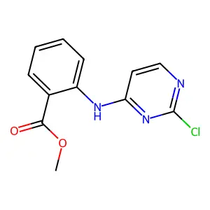 Methyl 2-[(2-chloro-4-pyrimidinyl)amino]benzoate structure