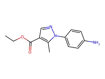 ethyl 1-(4-aminophenyl)-5-methyl-1H-pyrazole-4-carboxylate structure