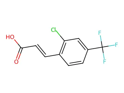 3-[2-Chloro-4-(trifluoromethyl)phenyl]-2-propenoic acid structure